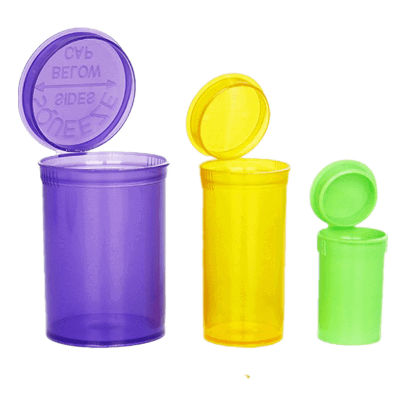 Child resistant pop top containers