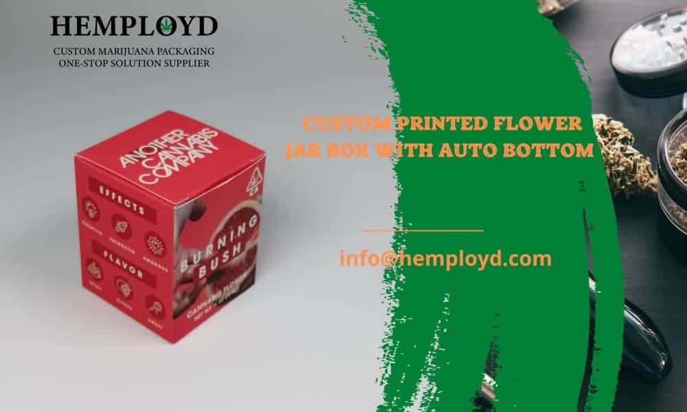 custom printed flower jar box with Auto bottom-Hemployd