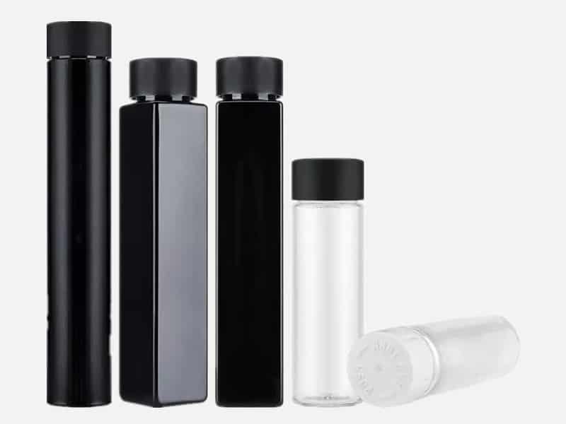 Black and white pre roll storage tubes