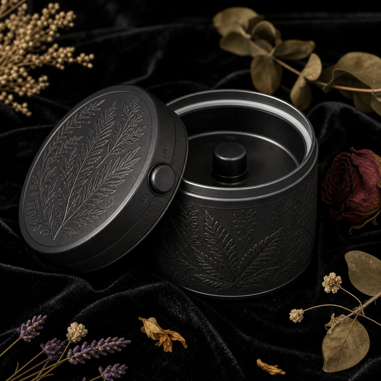 Round Flower Tin