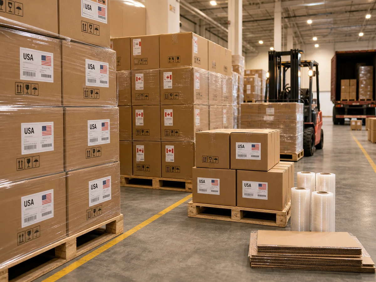 Cannabis packaging bulk shipment warehouse pallets