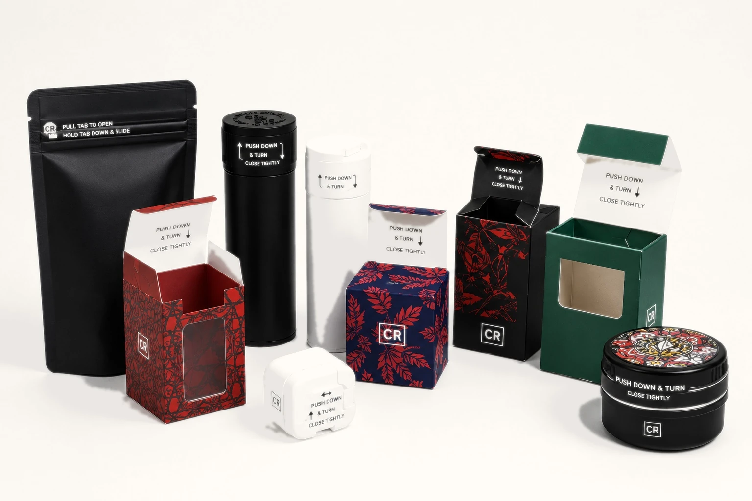 Custom Child Resistant Cannabis Packaging ASTM
