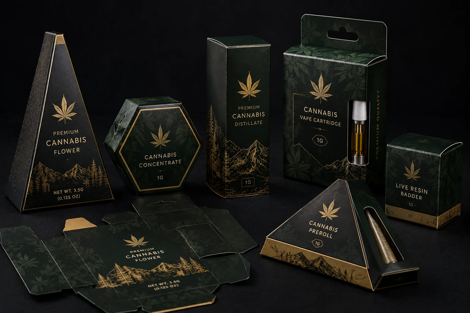 Cannabis Edibles Die Cut Box