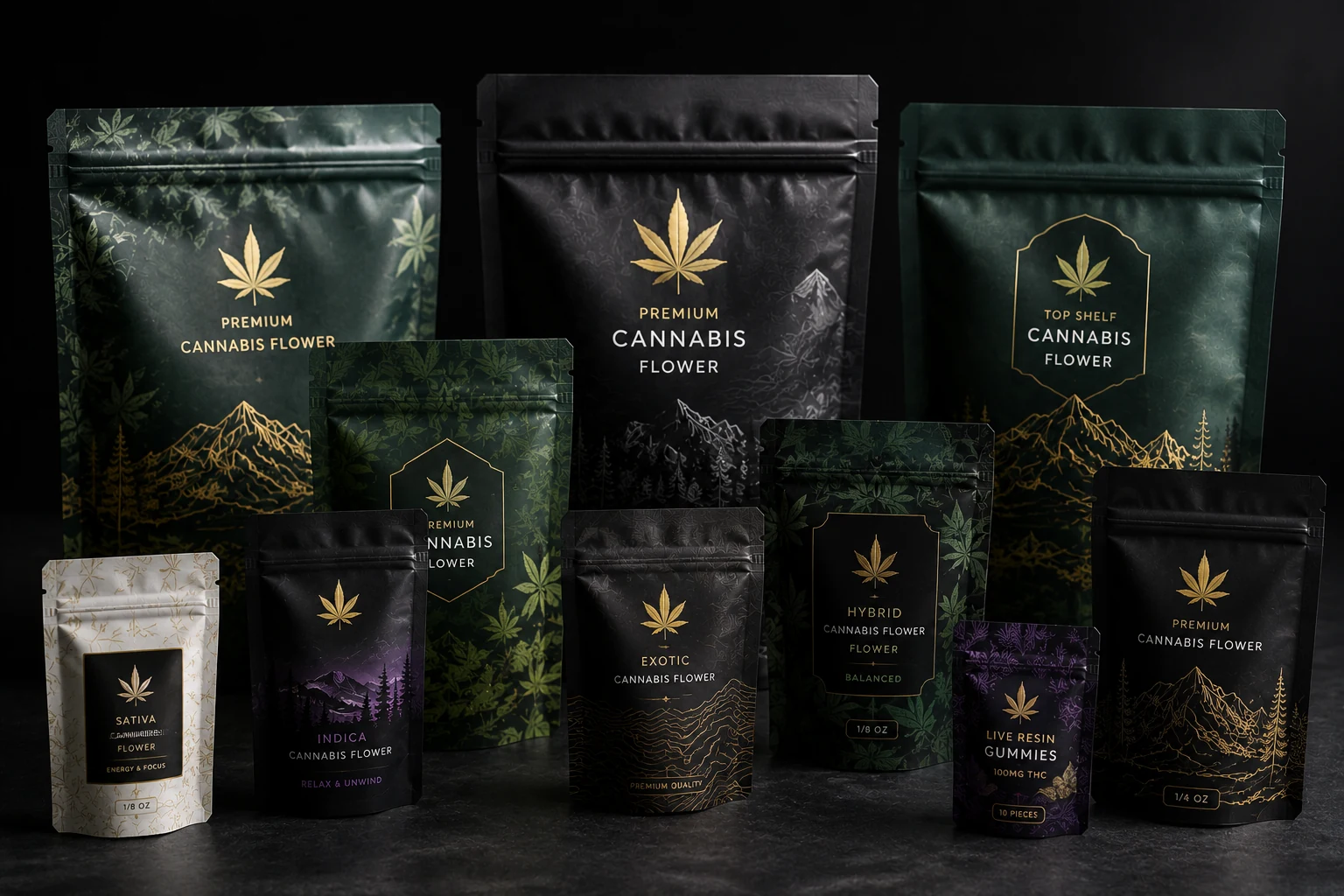 Cannabis Stand Up Pouch Packaging
