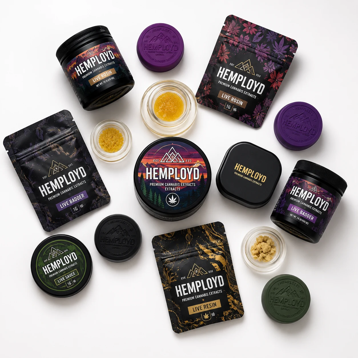 Cannabis Concentrate Packaging Lineup