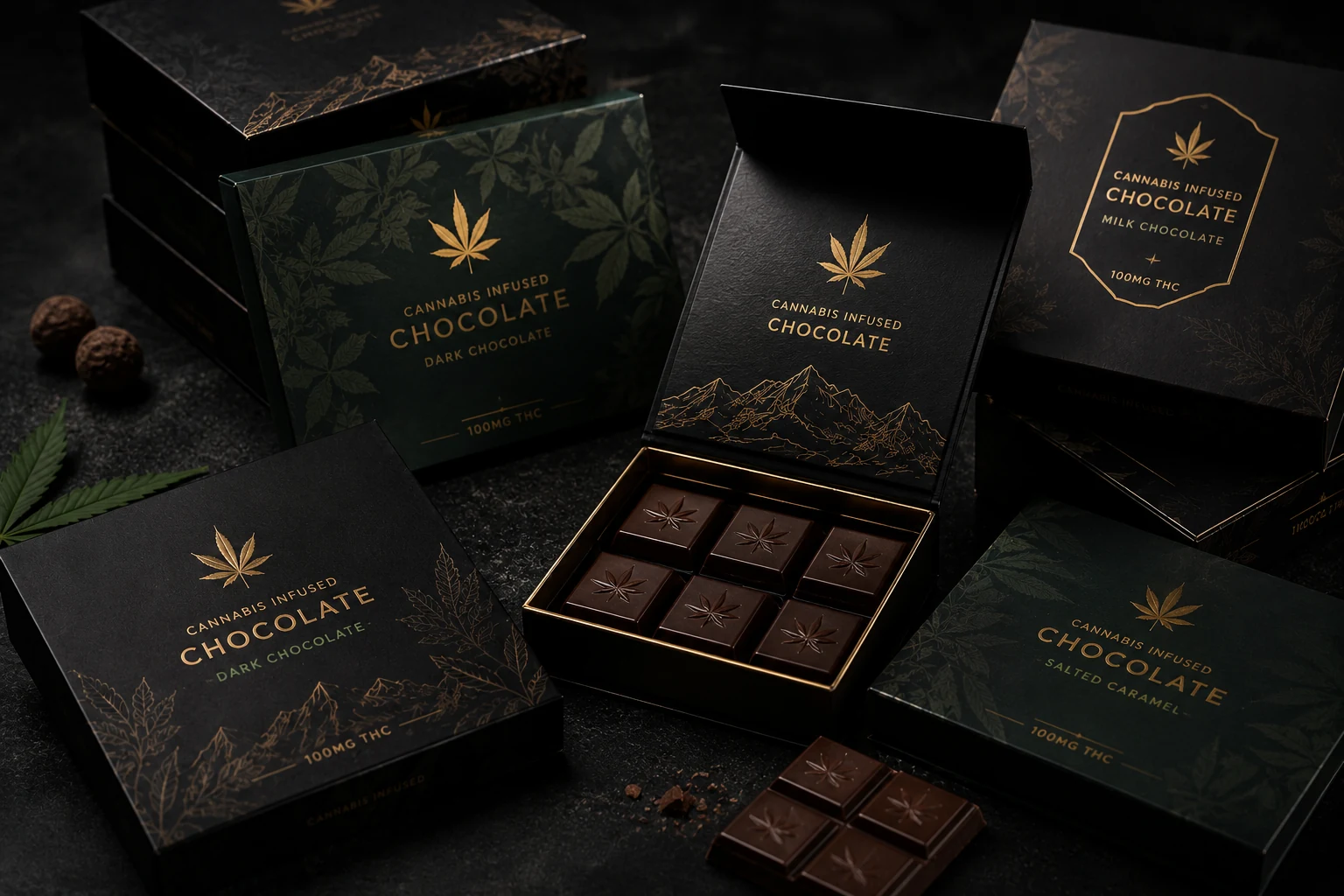 Cannabis Chocolate Box Packaging
