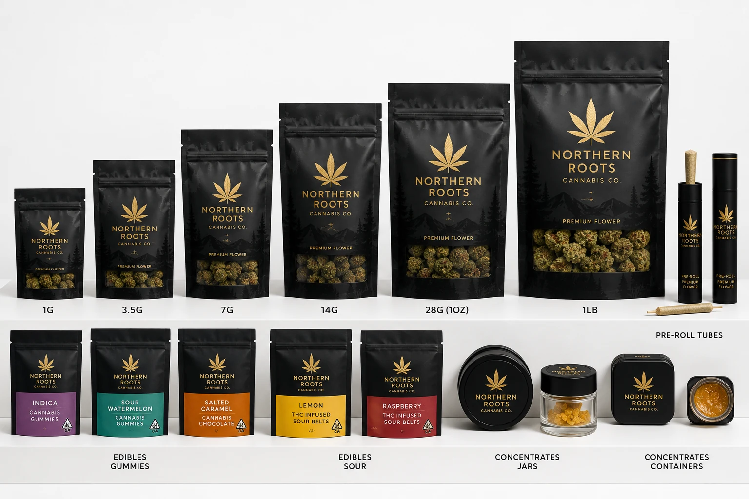 Mylar Bags for Edibles Pre-Rolls Flower