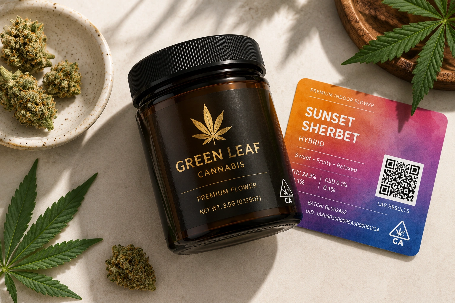 Custom label outer box smell proof jar cannabis branding