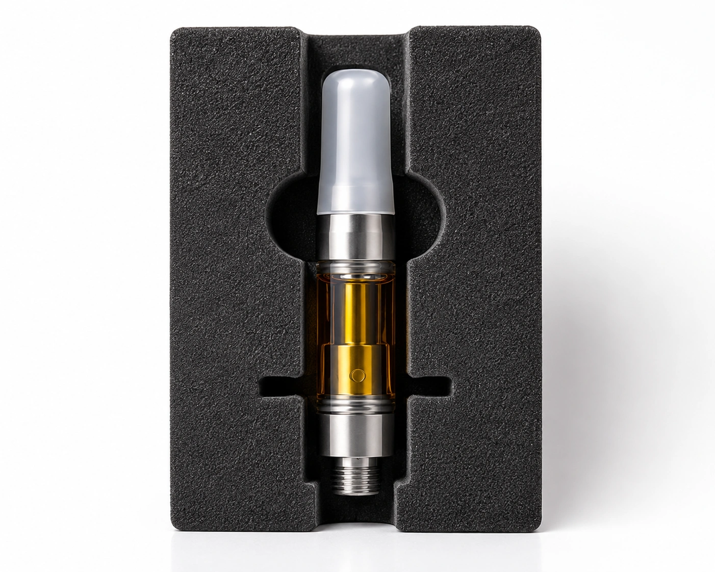 Formed cavity insert vape cartridge packaging hardware protection