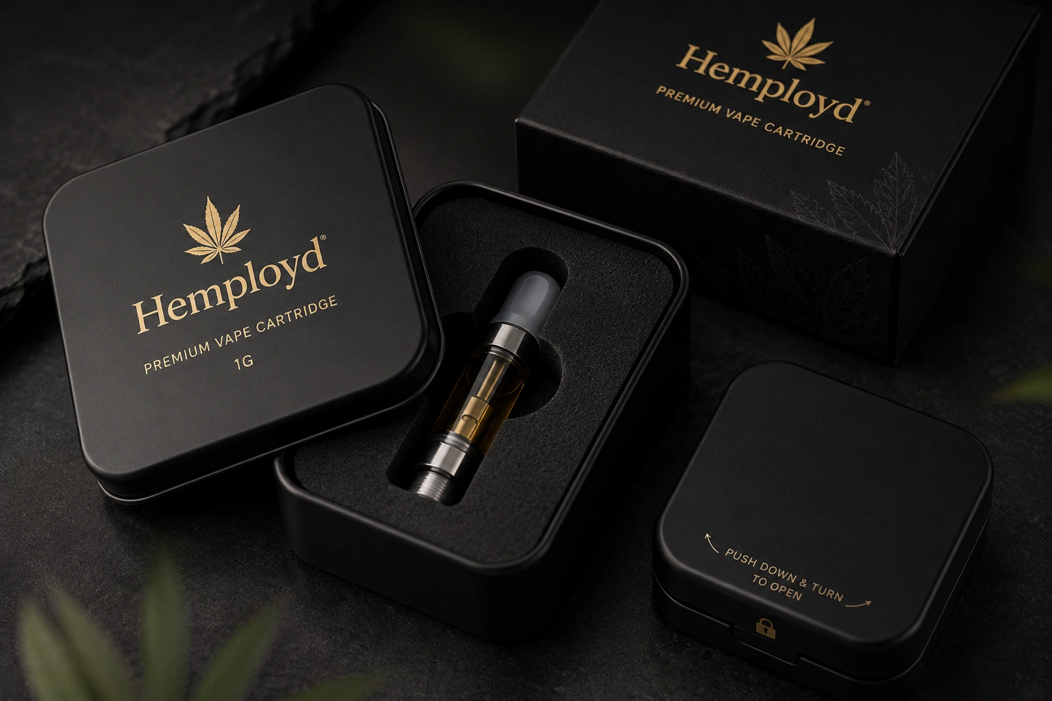 Child-Resistant Metal Tin Vape Cartridge Packaging