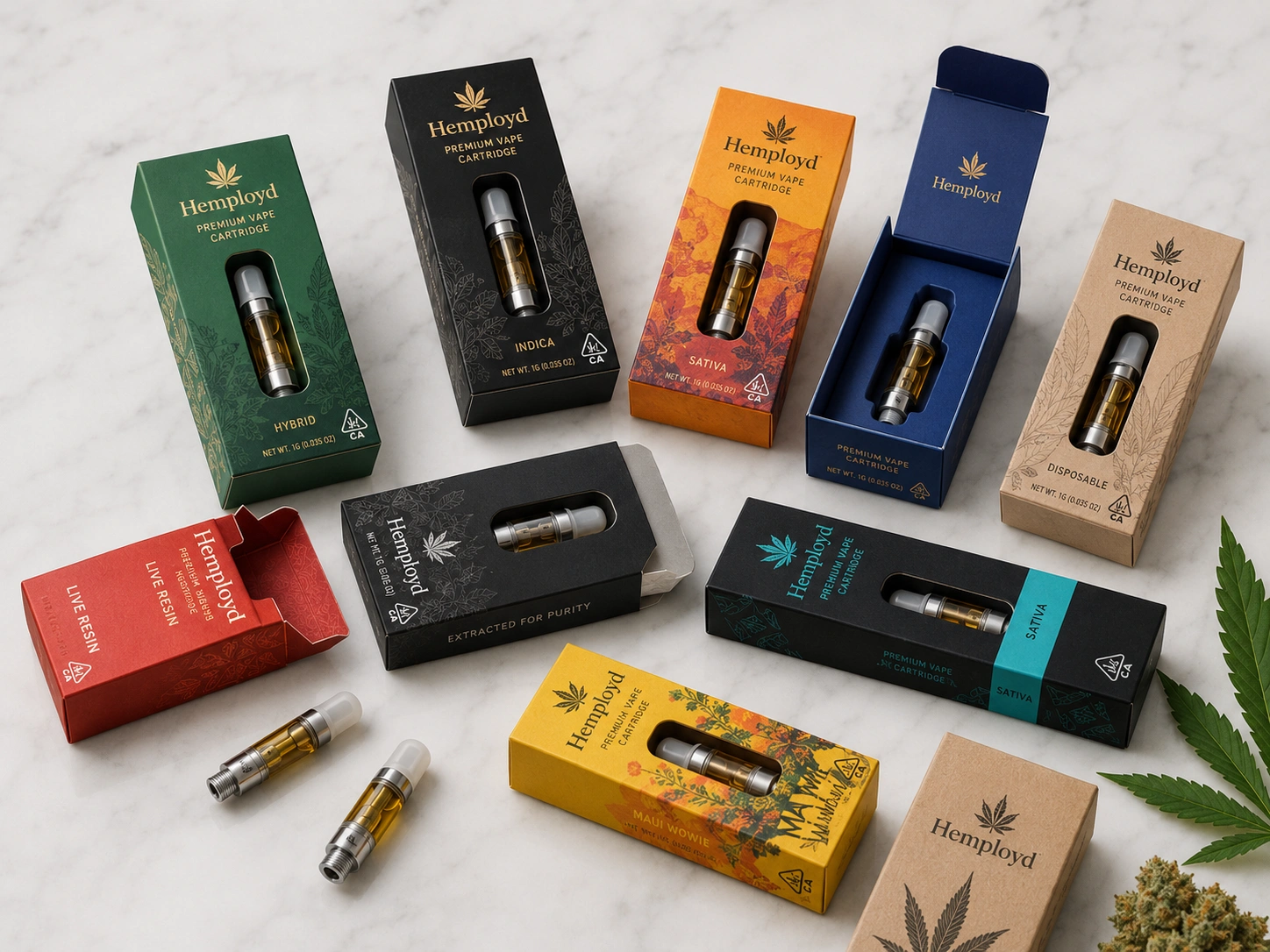 Custom Printed Vape Cartridge Box Die Cut