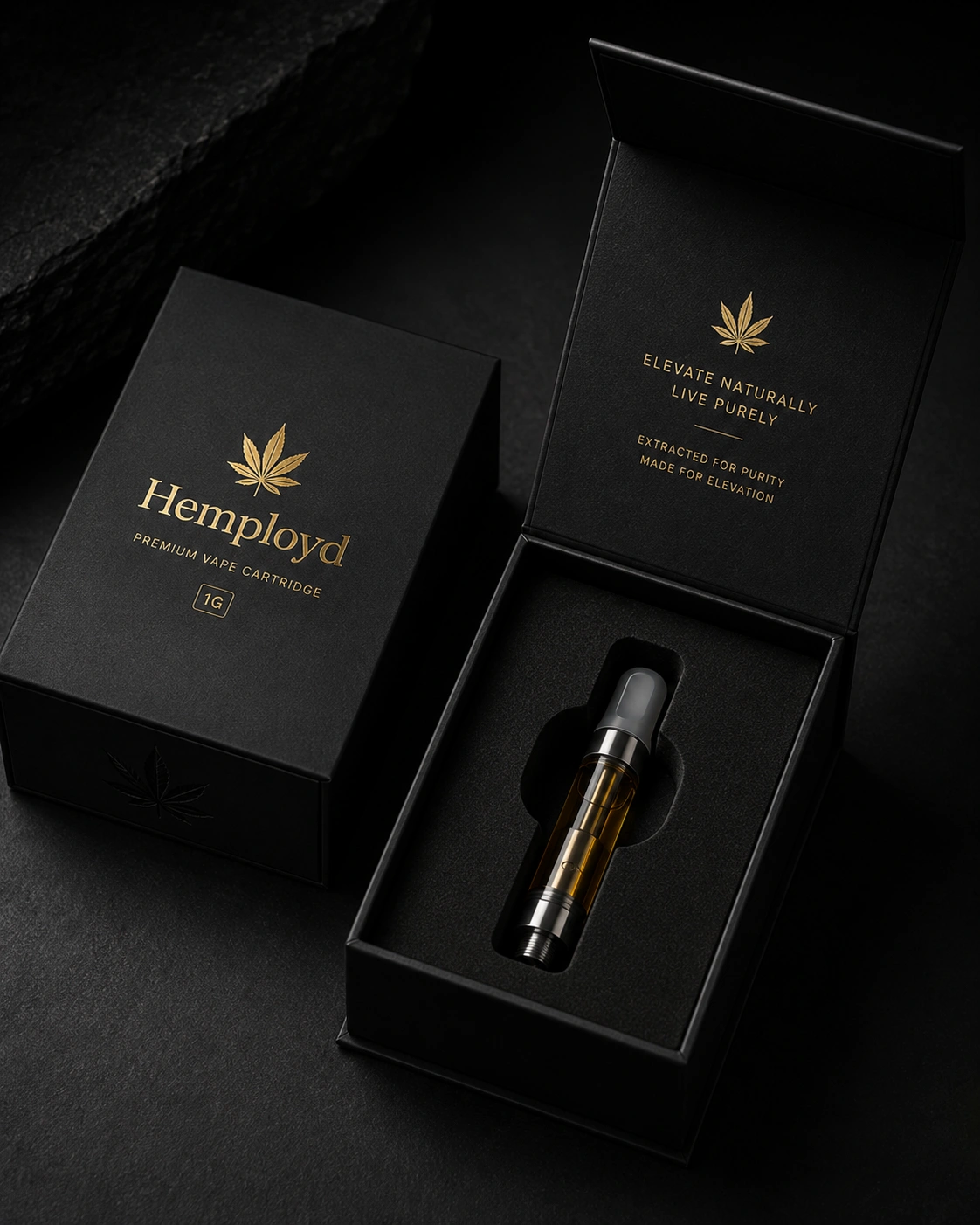 Luxury Rigid Box Vape Cartridge Premium Packaging