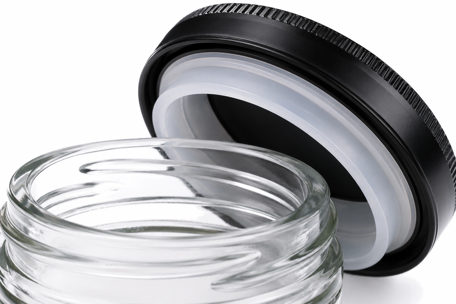 Hermetic silicone gasket seal smell proof jar cannabis