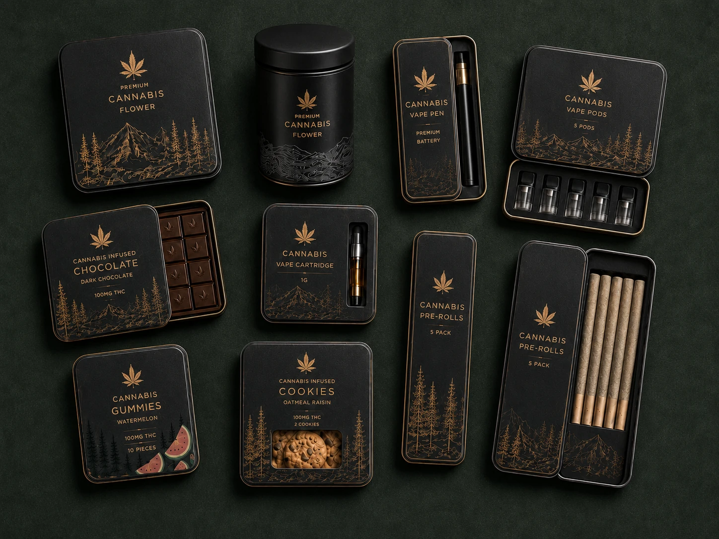 Premium Custom Cannabis Tins